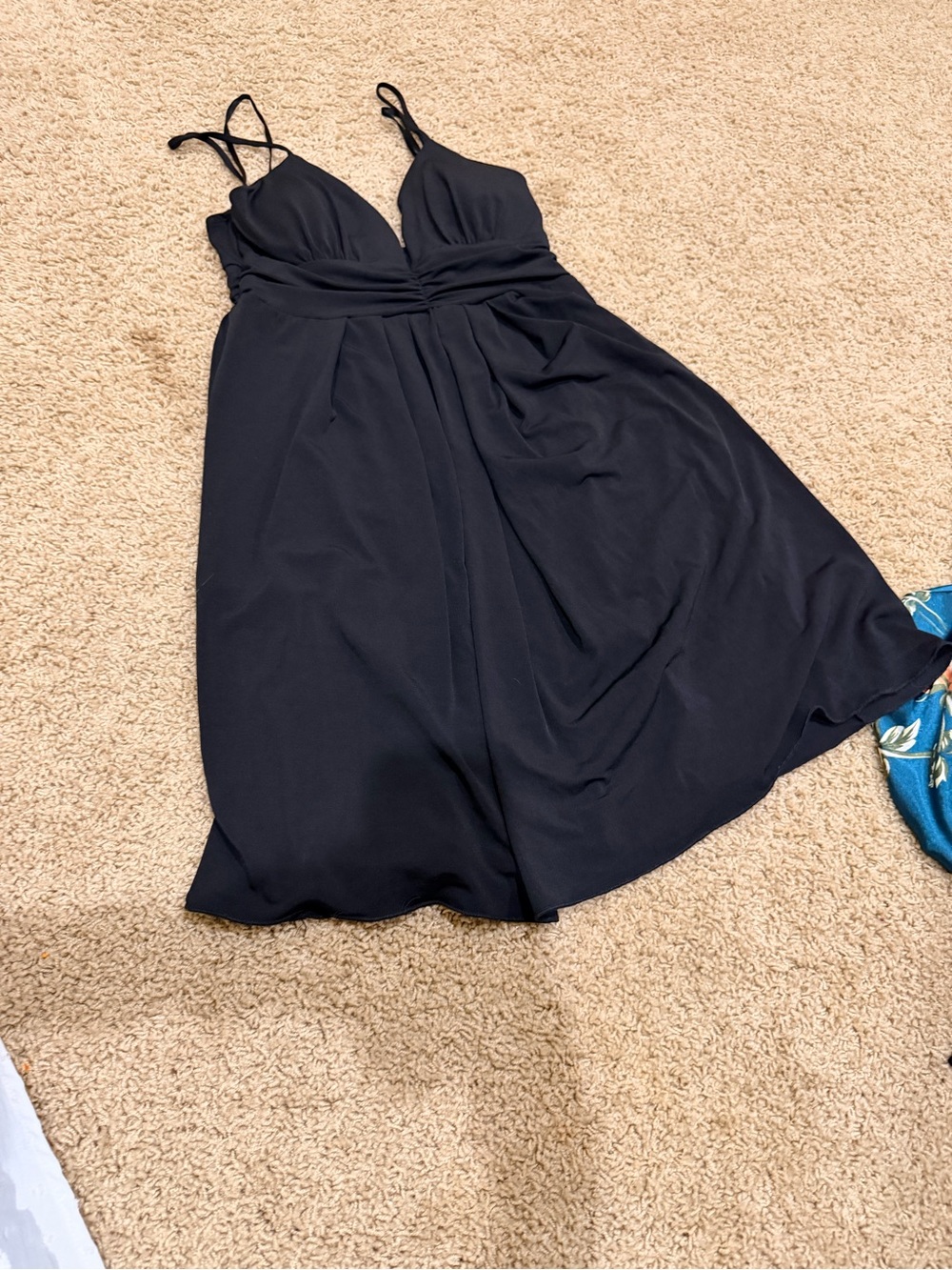 BCX Black V-Neck Spaghetti Strap Mini Dress